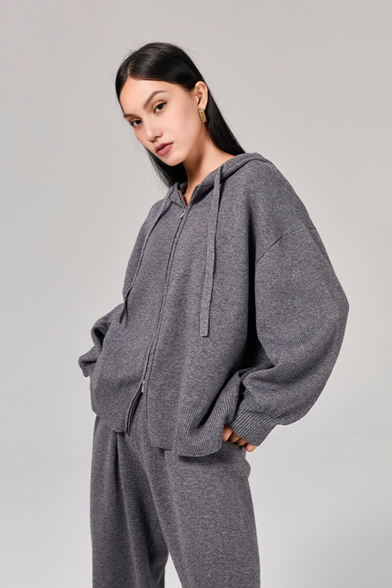 Double zipper 2025 hoodie women's