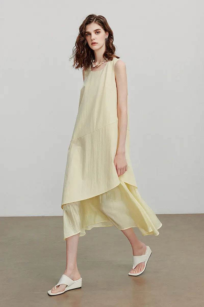yellow flowy midi dress FREE SHIPPING Yellow flowy midi dress made in USA  AlexApland