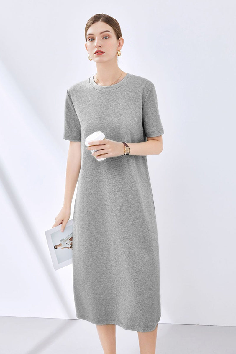 t shirt dress midi length Sleeveless Belted T-Shirt Turquoise / XL Waist 56 Asymmetric Midi T-Shirt Dress -