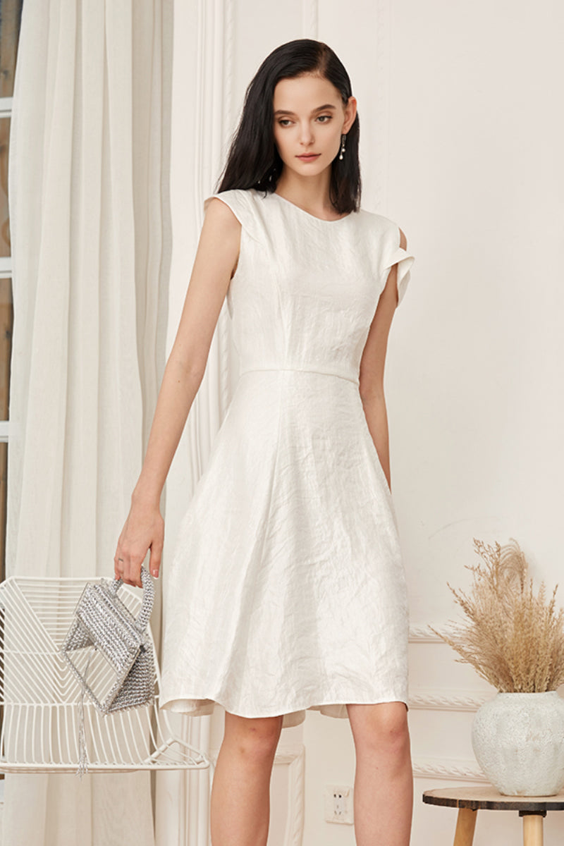 green emerald velvet dress Georgia Square Neckline Midi Dress White main image 1