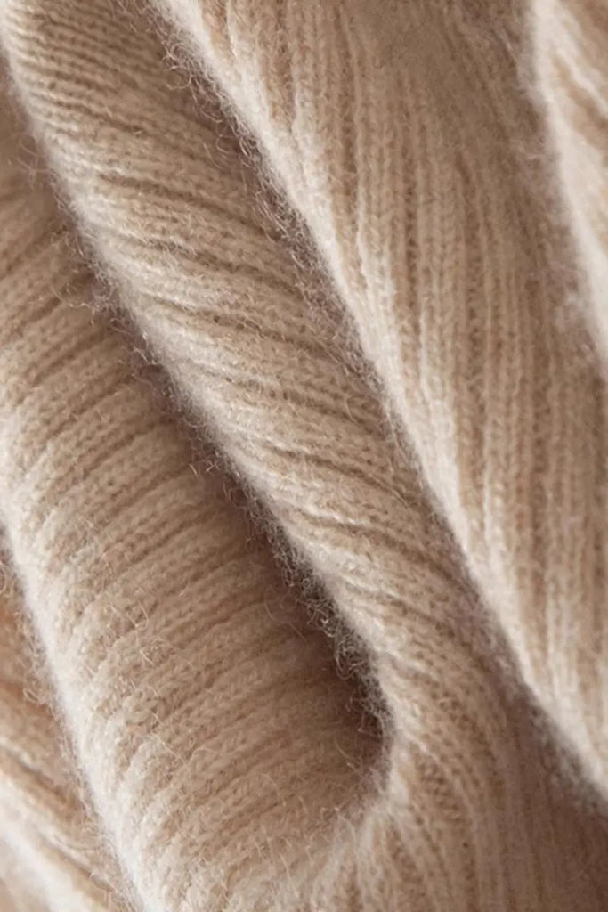 Fibflx Women's 100 Albe Cashmere Cropped Rib-Knit V-Neck Camisole