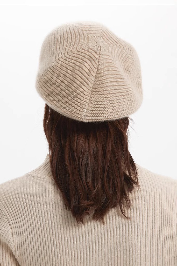 Fibflx Women's 100 Cashmere  French Beret Hats
