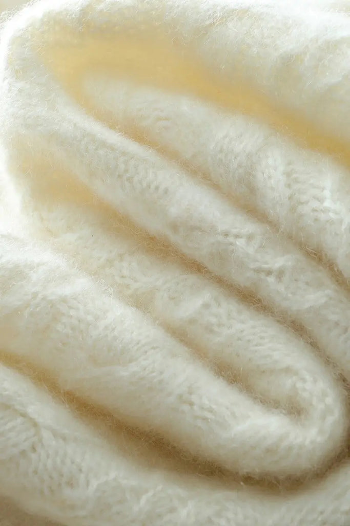 Fibflx Women's 100 Cashmere Cable Knit Midi Sweater Pencil Skirt