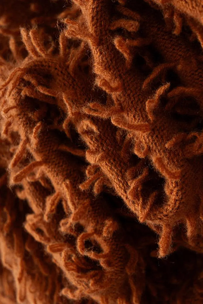 Fibflx Women's 100 Cashmere Chunky Loop-Knit Crewneck Sweater