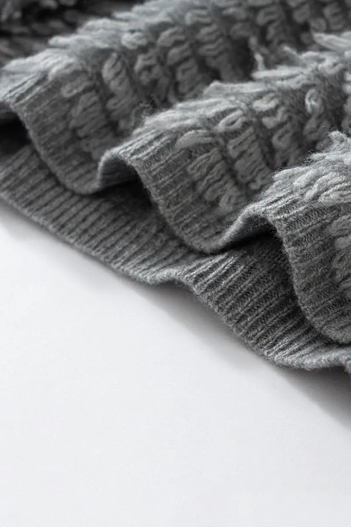 Fibflx Women's 100 Cashmere Chunky Loop-Knit V-Neck Sweater