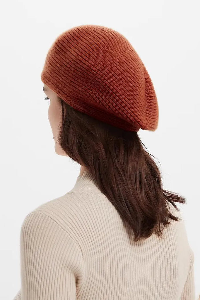 Fibflx Women's 100 Cashmere  French Beret Hats