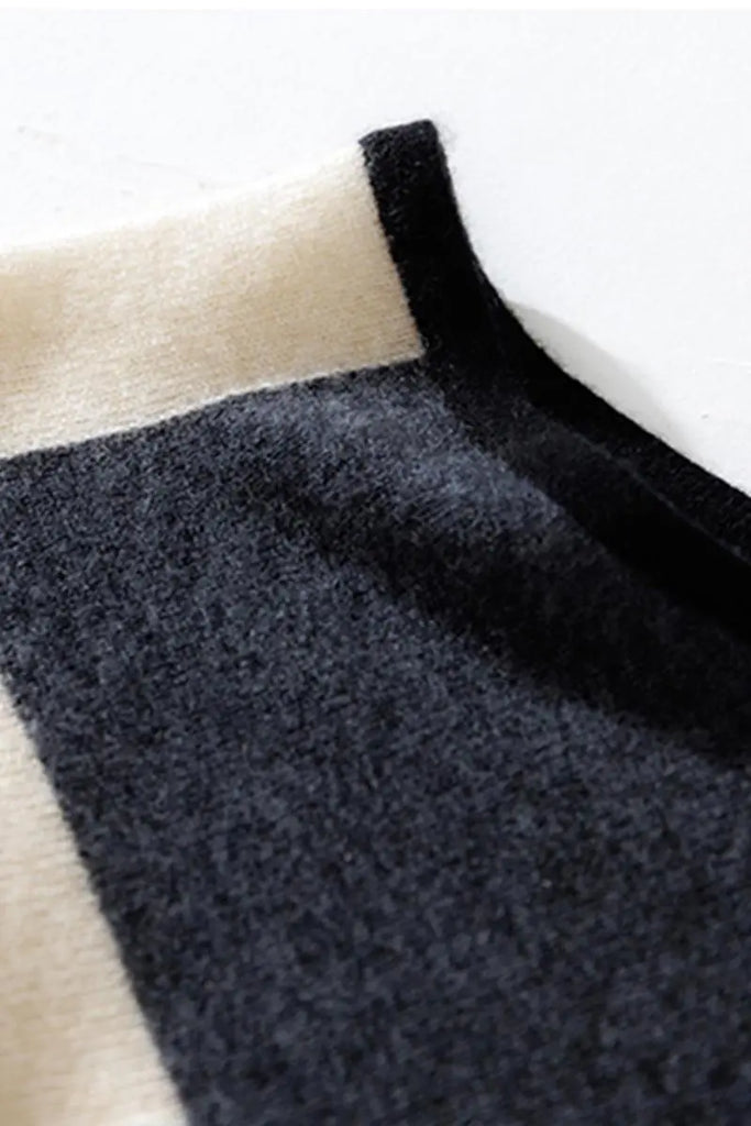 Fibflx Women's 100 Cashmere Plaid Pullover Poncho Sweater