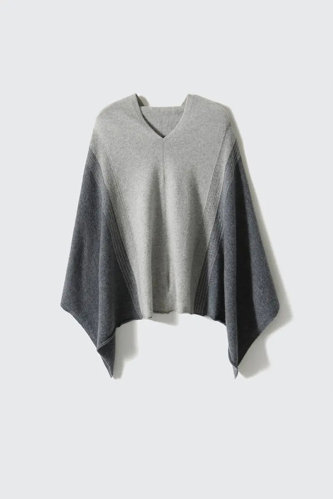 Fibflx Women's 100 Cashmere Pullover Poncho Sweater