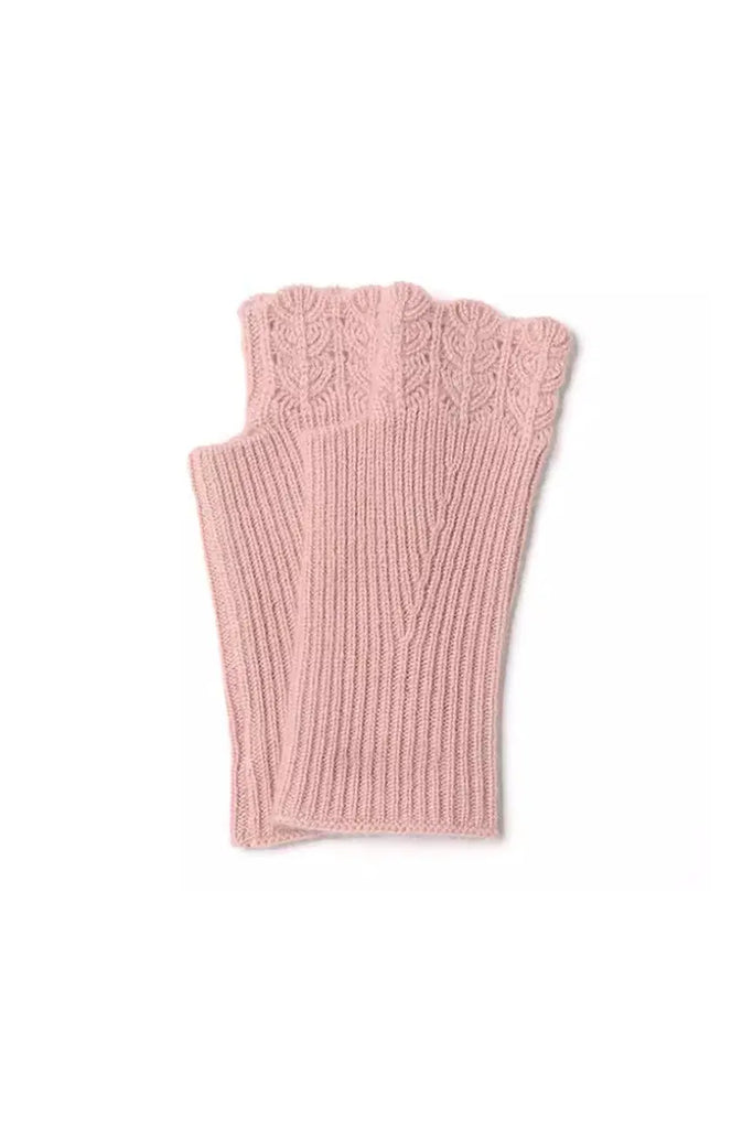 100 Cashmere Ribbed Knit Crochet Fingerless Gloves Fibflx