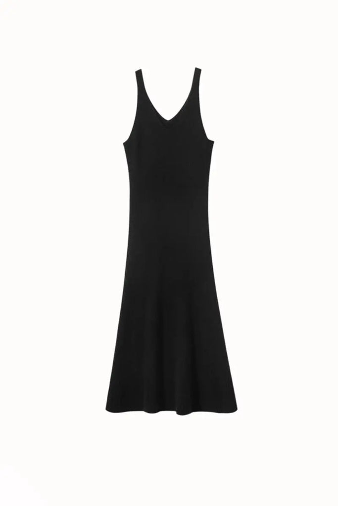 Fibflx Women's 100 Cashmere Sleeveless Rib-Knit Midi Sweater Dress