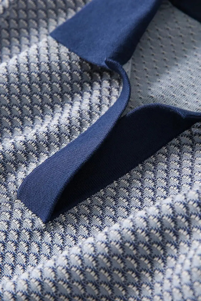 100 Cotton Grey Vintage Knit Polo T-shirt Fibflx