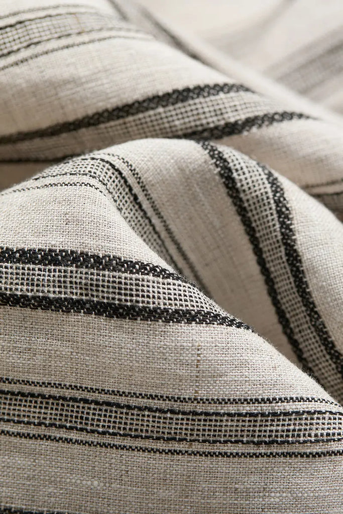 100 French Linen Striped Sleeveless Maxi Dress - Fibflx