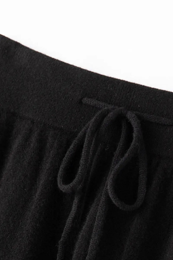 Fibflx Women's 100 Merino Wool Knit Jogger Pants with Elastic Waist