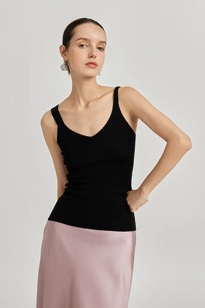 100 Merino Wool Seamless Knit Tank Top  Fibflx