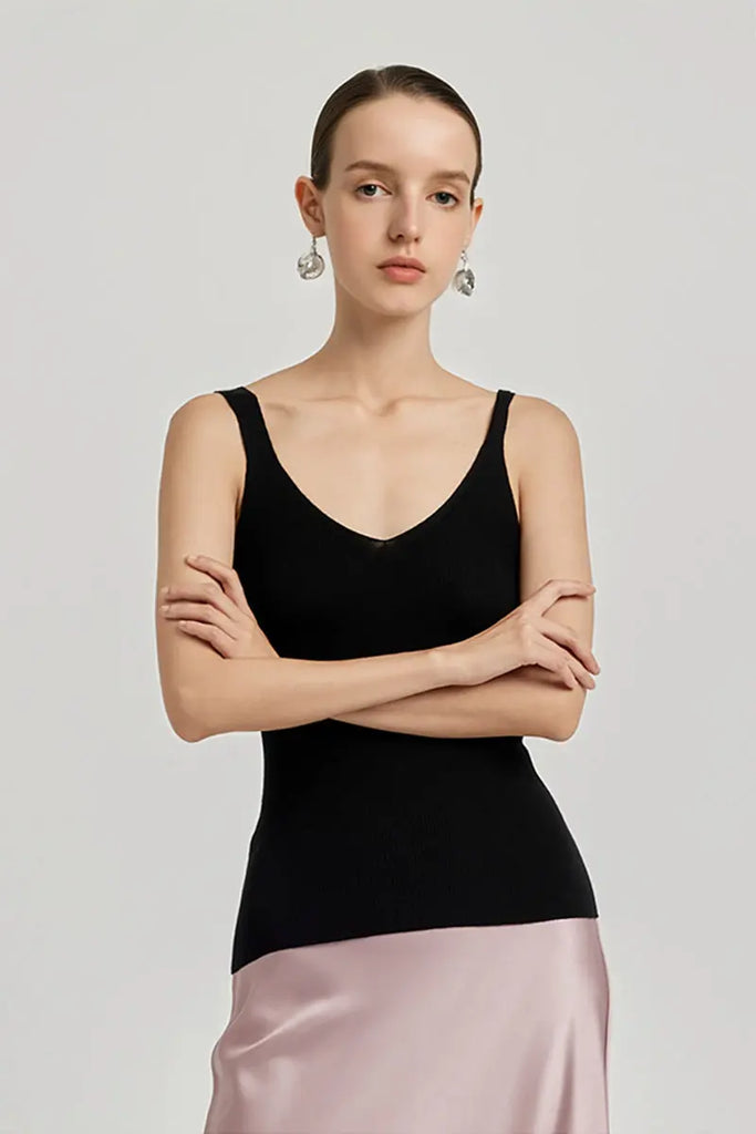 100 Merino Wool Seamless Knit Tank Top  Fibflx