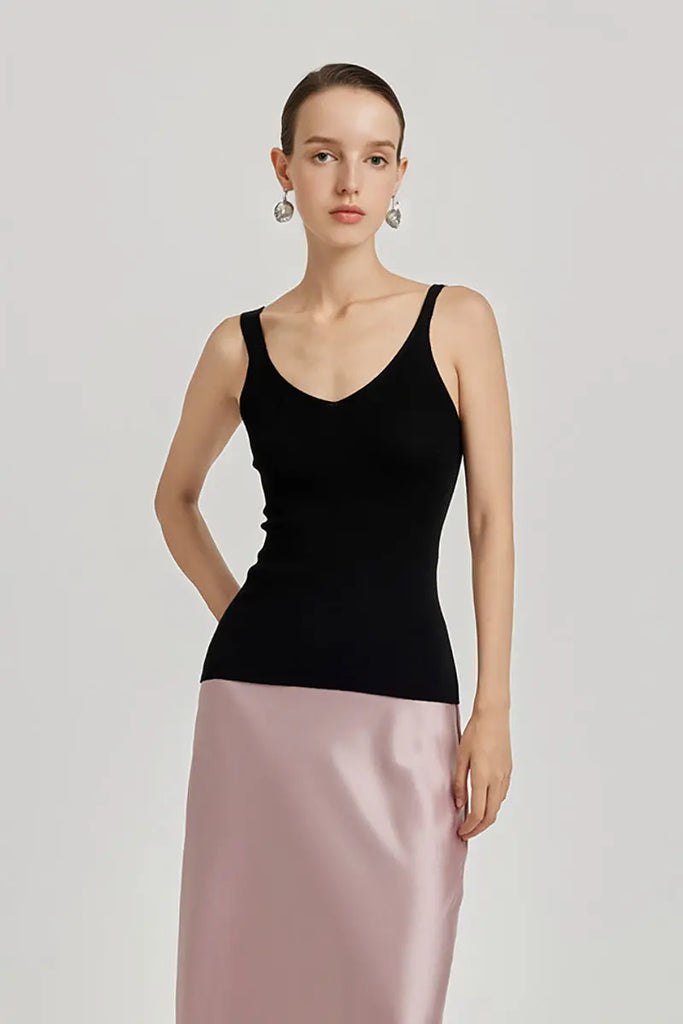 100 Merino Wool Seamless Knit Tank Top  Fibflx