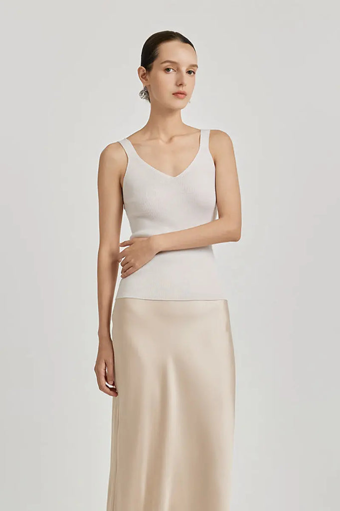 100 Merino Wool Seamless Knit Tank Top  Fibflx