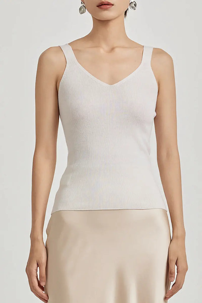 100 Merino Wool Seamless Knit Tank Top  Fibflx