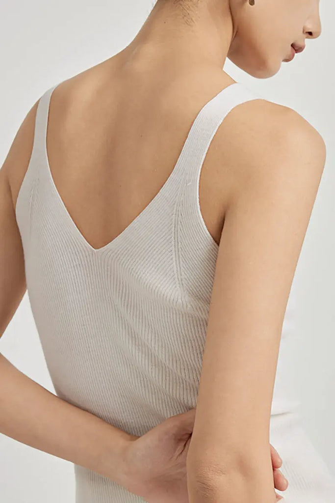 100 Merino Wool Seamless Knit Tank Top  Fibflx