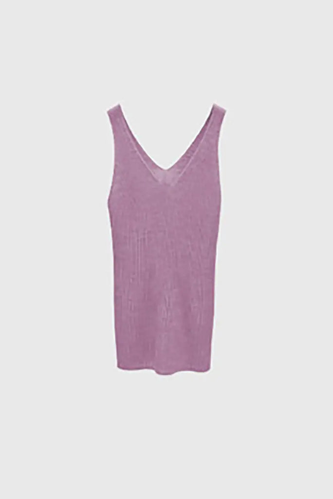 100 Merino Wool Seamless Knit Tank Top M / Epiphany Purple / 100% Merino Wool Fibflx