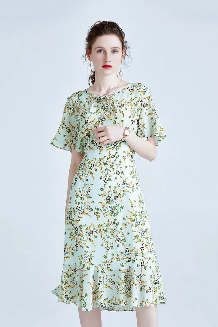 mulberry silk dress Floral for Women Hips 35.4 in Women's Luxury 22mm Silk Slip