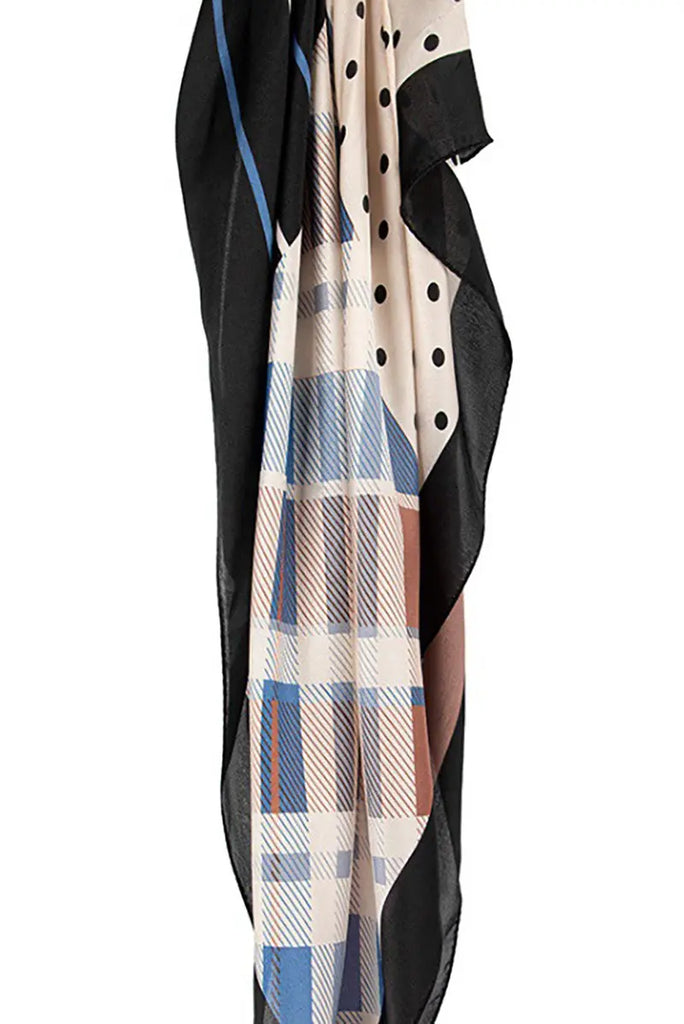 100 Mulberry Silk Square Scarf in Patchwork - Fibflx