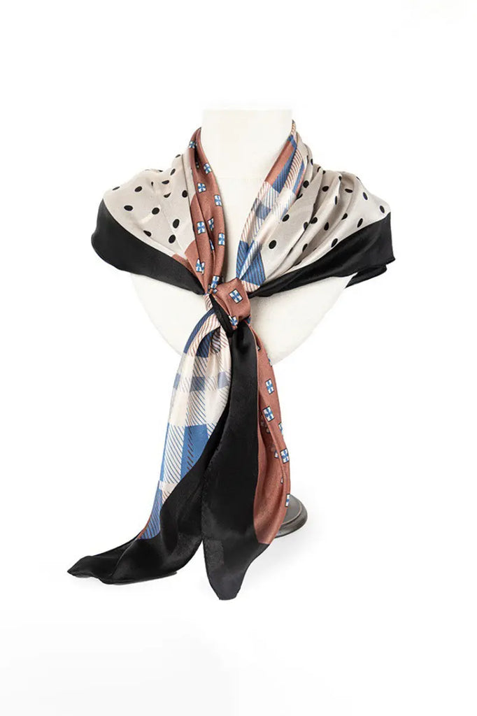 100 Mulberry Silk Square Scarf in Patchwork - Fibflx