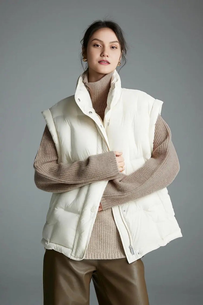 Fibflx Women's 100 Wool Chunky Asymmetric Zip Turtleneck Knit Sweater