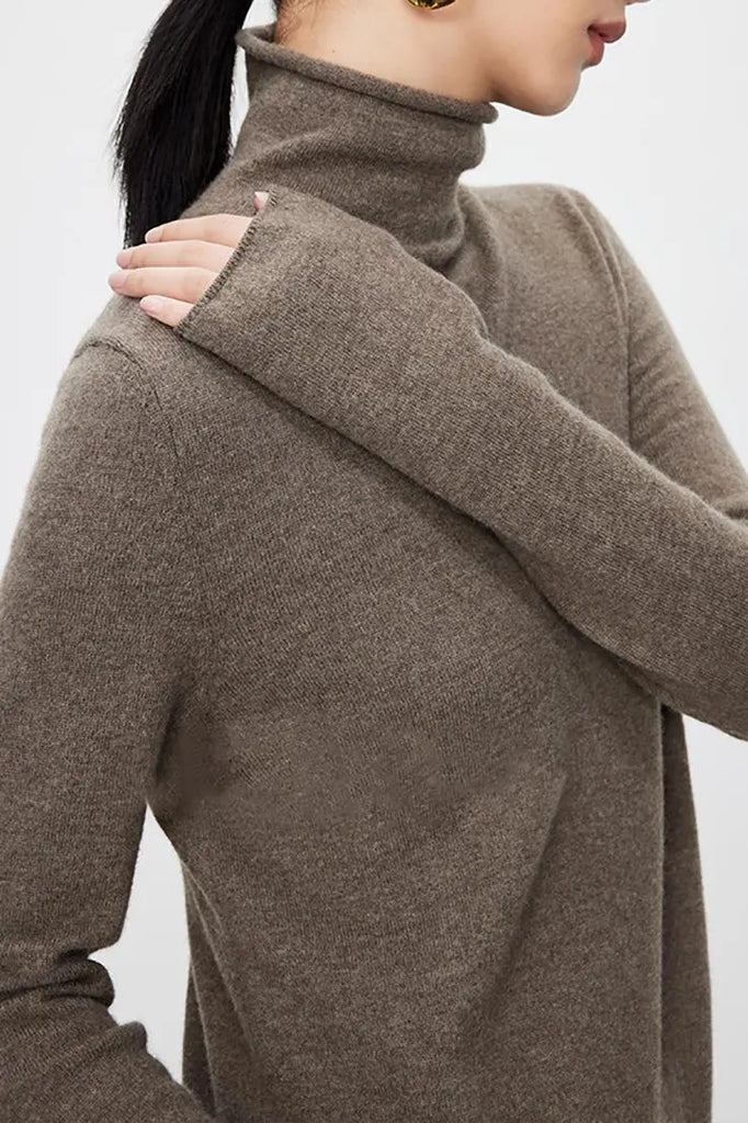 Fibflx Women's 100 Wool Long Sleeve Crewneck Maxi Sweater Dress