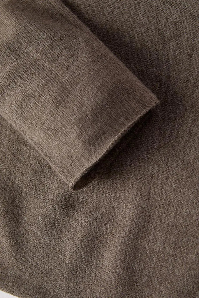 Fibflx Women's 100 Wool Long Sleeve Crewneck Maxi Sweater Dress