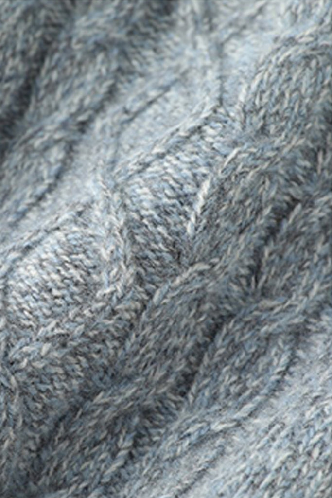 100 Australian Wool Cable Knit V-Neck Button-Up Sweater Vest  Fibflx