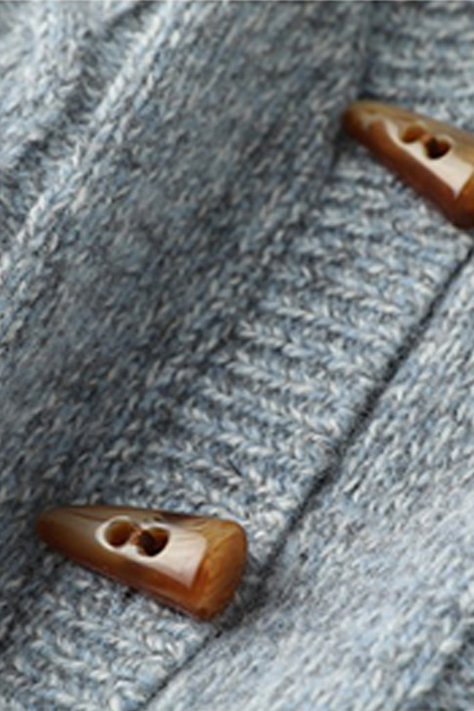 100 Australian Wool Cable Knit V-Neck Button-Up Sweater Vest  Fibflx