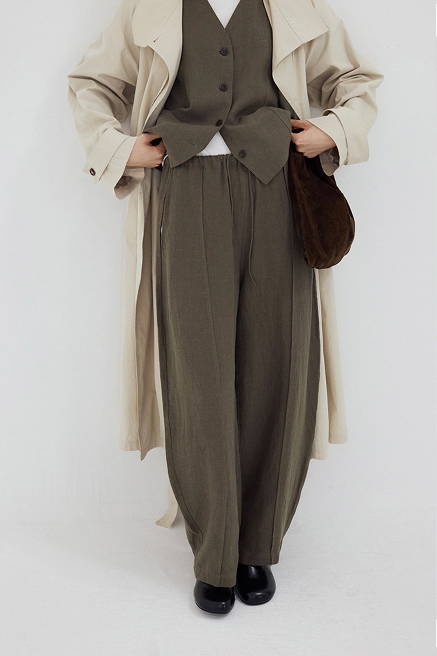 Women's 100% Hemp Wide-Leg Pull-On Pants | Relaxed Fit - Fibflx