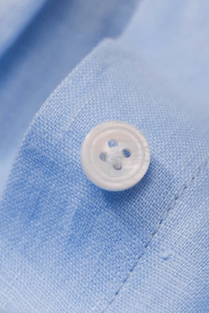 100 Linen Casual Loose Drop-Shoulder Shirt  Fibflx