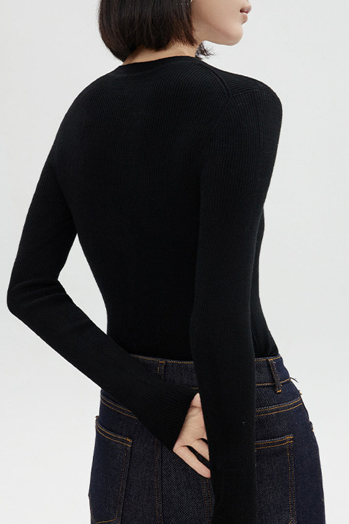 100 Merino Wool Cozy Cloud Crew-Neck Sweater  Fibflx