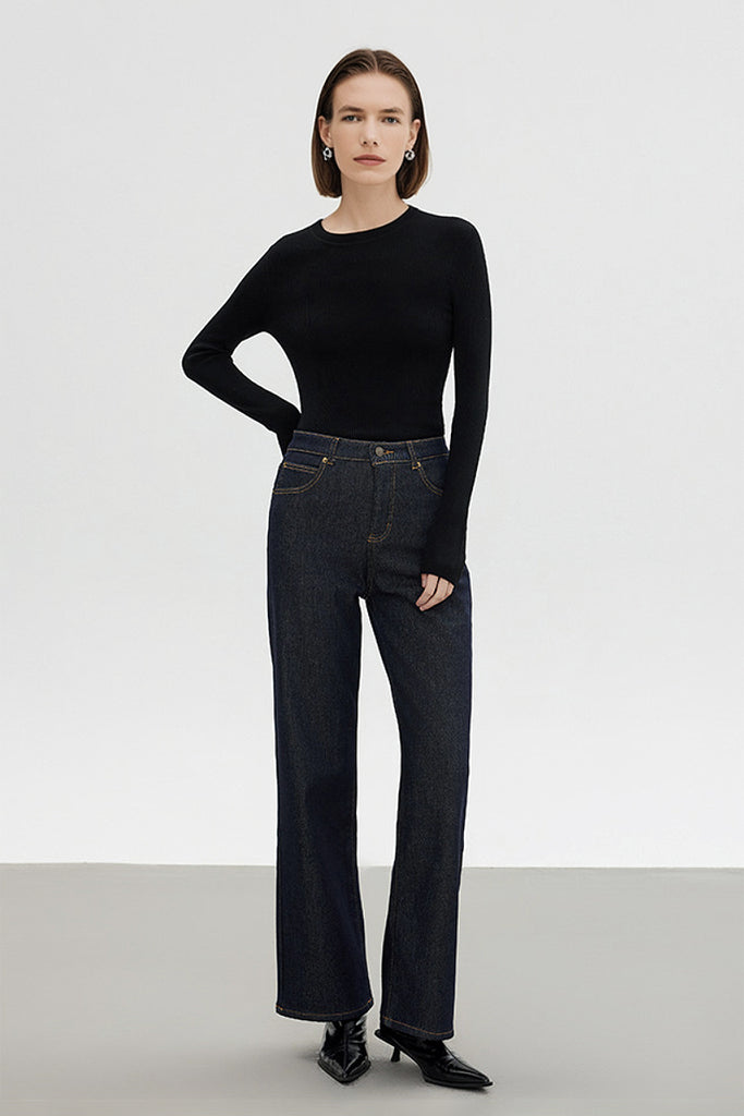 100 Merino Wool Cozy Cloud Crew-Neck Sweater  Fibflx