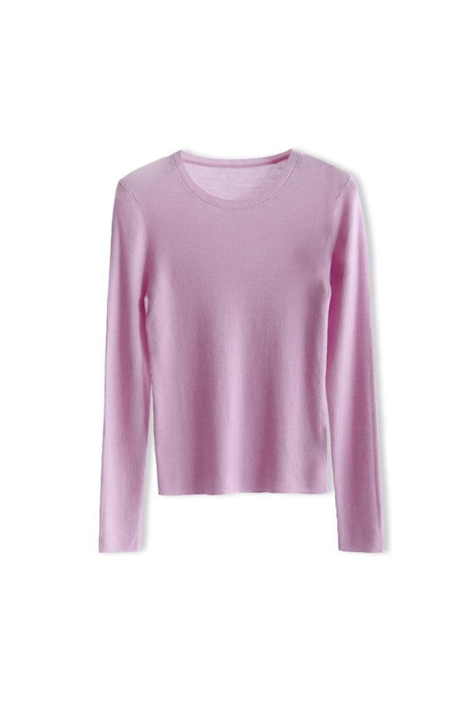 100 Merino Wool Cozy Cloud Crew-Neck Sweater M / Epiphany Purple / 100% Merino Wool Fibflx