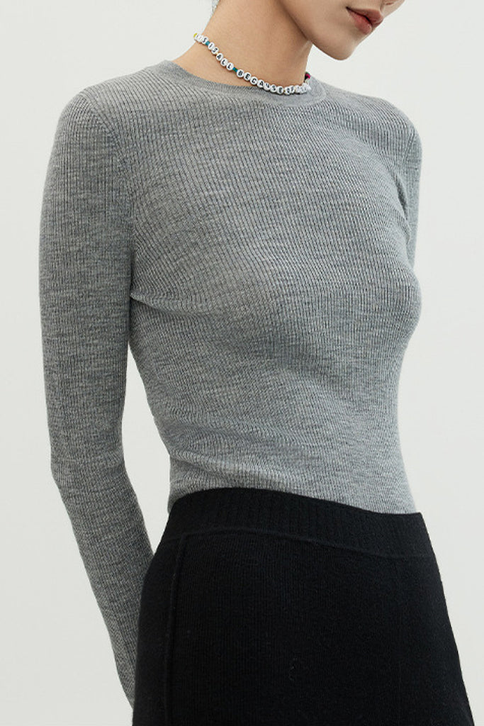 100 Merino Wool Cozy Cloud Crew-Neck Sweater  Fibflx