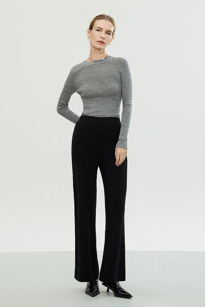 100 Merino Wool Cozy Cloud Crew-Neck Sweater  Fibflx