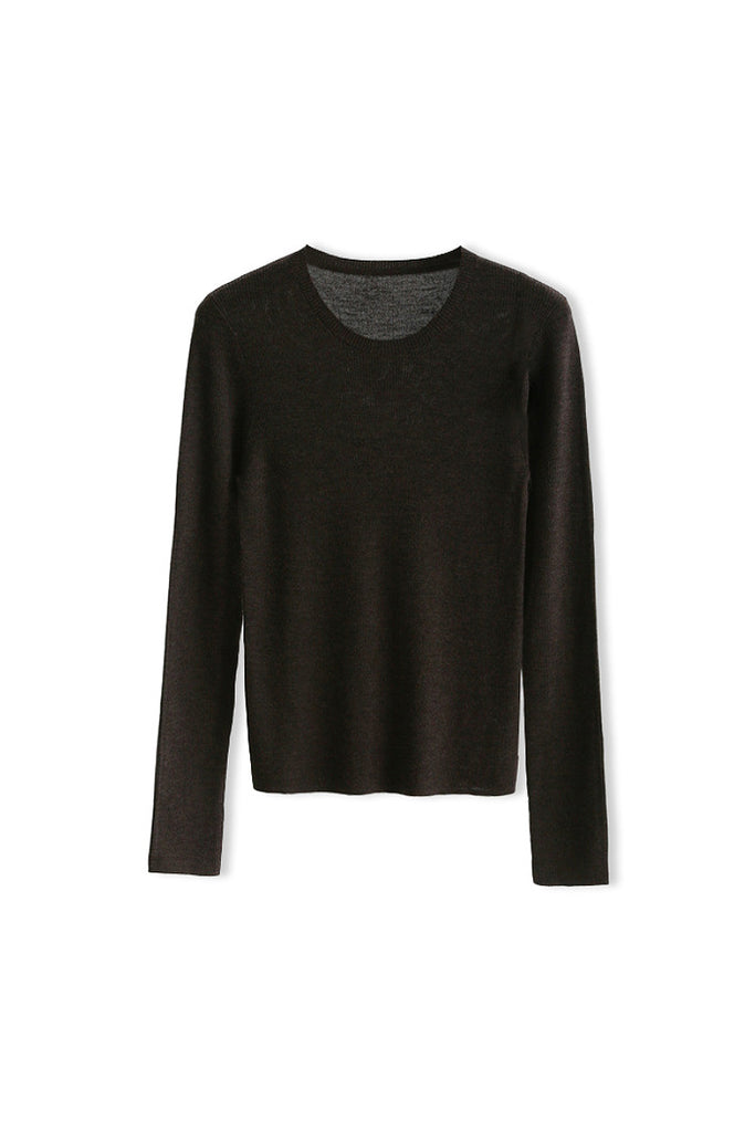 100 Merino Wool Cozy Cloud Crew-Neck Sweater M / Still Grey / 100% Merino Wool Fibflx