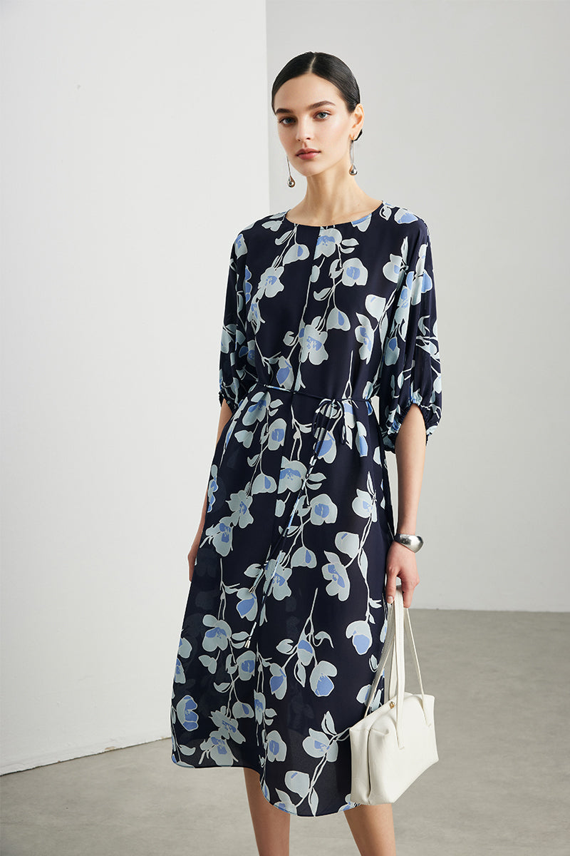 silk mid length dress Lydia Silk Faille Midi Dress with Mid-Length Bow Convertible Skirt red / 10