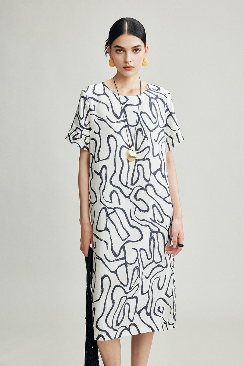 midi dress 16 100% Silk Momme Twill Printed Short Sleeve Off White / S or no bra Aubree Sleeveless Linen Floral Waist Size:42 LACE NIGHTGOWN
