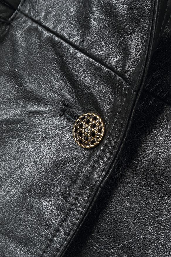 100% Leather Oversized Blazer - Fibflx