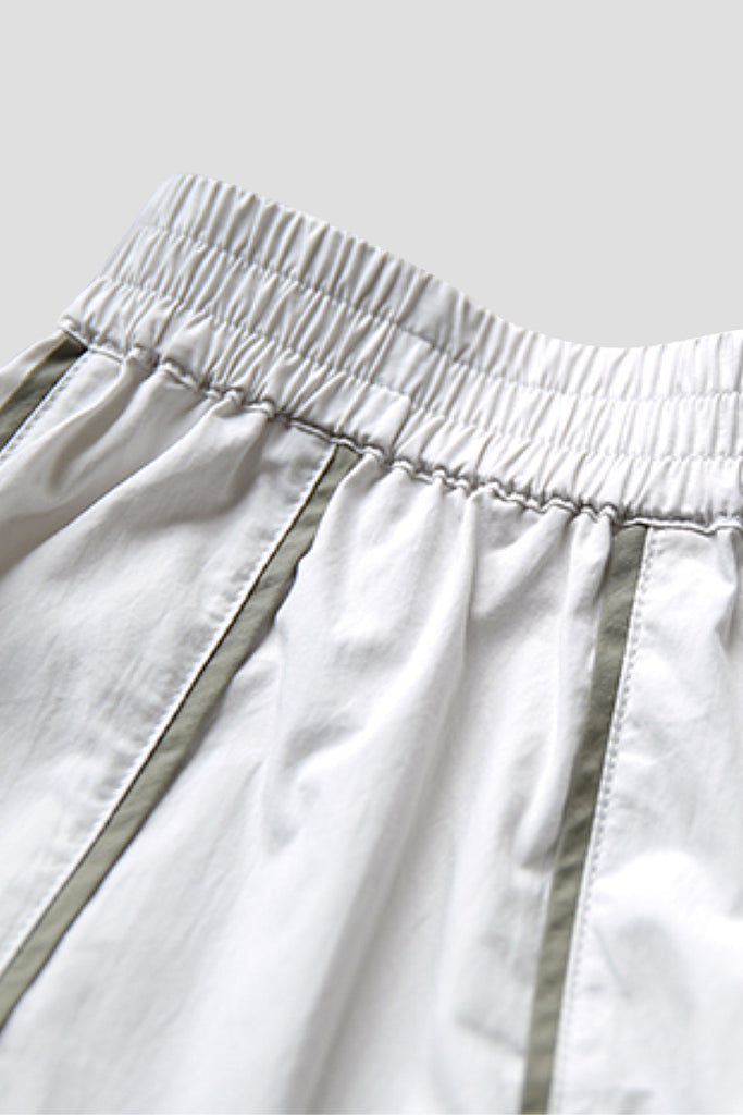 100% Cotton Striped Wide-Leg Cropped Pants  Fibflx