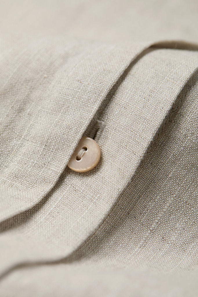 100% European Linen Relaxed Short-Sleeve Shirt  Fibflx