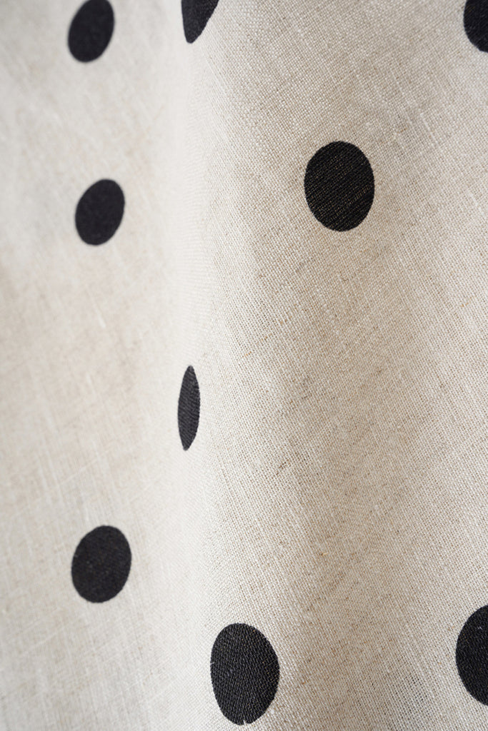 100% Heavy Linen Polka Dot Shell Tank Top  Fibflx