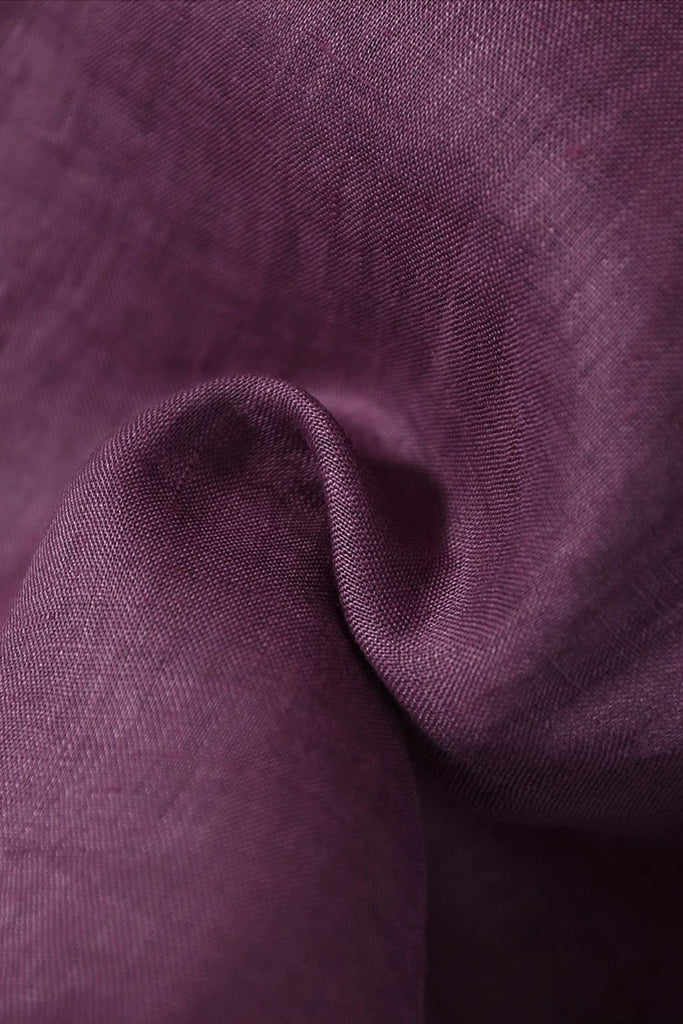 100% Linen Collarless Button-Up Jacket  Fibflx