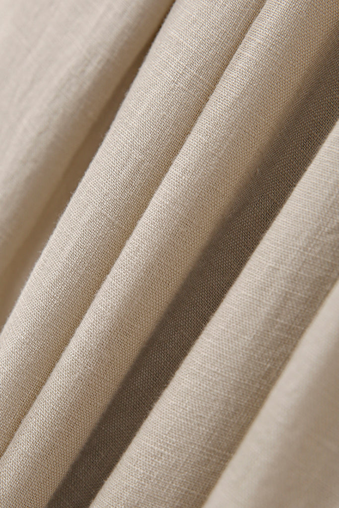 100% Linen Pleated Crop Balloon Pants  Fibflx