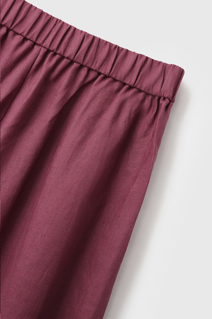 100% Linen Pleated Crop Balloon Pants  Fibflx