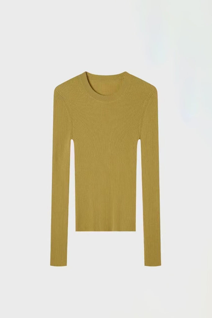 100% Merino Wool Fine-Knit U Neck Base Layer Desert Sunset Yellow / M Fibflx